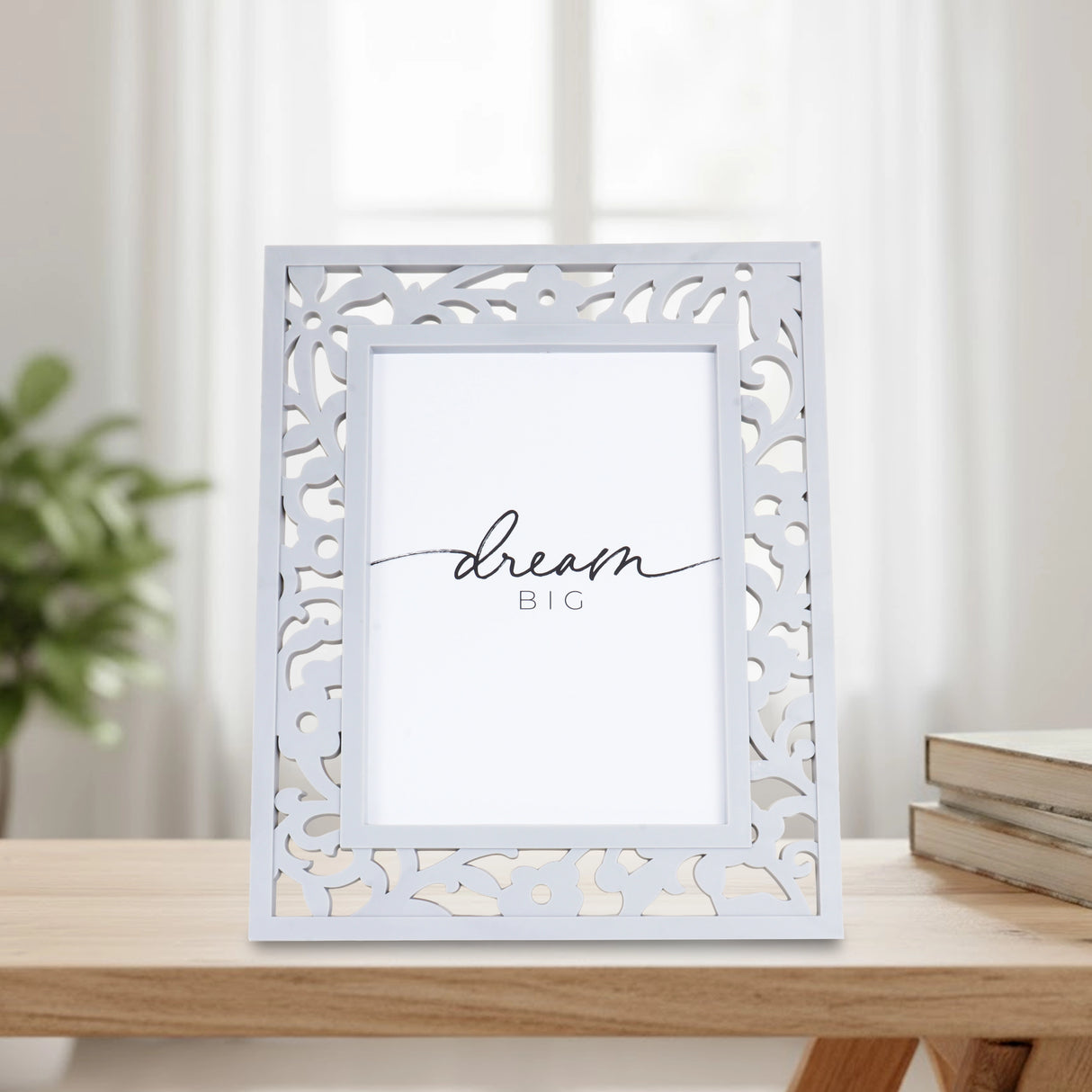 Portarretrato, Diseño Calado, Color Gris