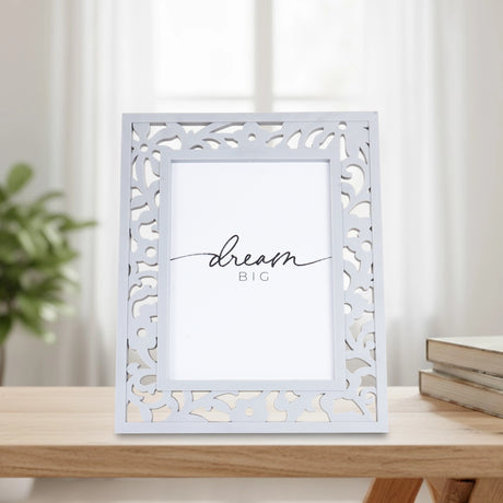 Portarretrato, Diseño Calado, Color Gris