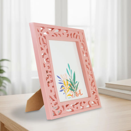 Portarretrato, Diseño Calado, Color Rosa