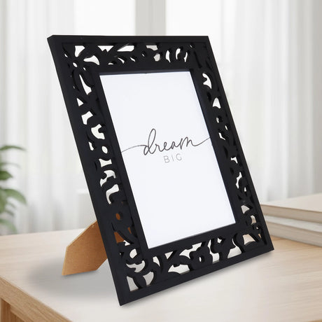 Portarretrato, Diseño Calado, Color Negro