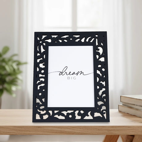 Portarretrato, Diseño Calado, Color Negro