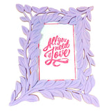 Portarretrato Hojas, Color Gris