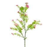 Rama de Follaje Artificial con Flores, Color Rosa