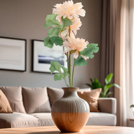 Ramo de Crisantemo Artificial, Color Beige