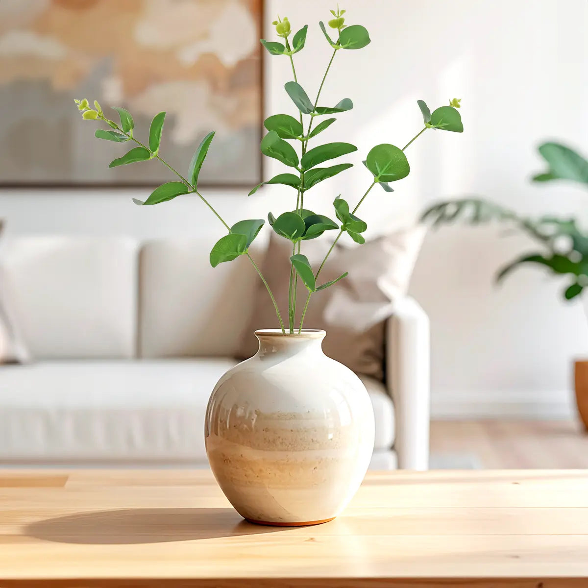 Follaje Artificial, Rama, Color Verde, 4 pzas