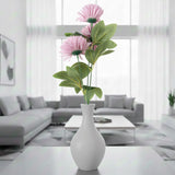 Crisantemo, 3 Flores Artificiales, Color Lila