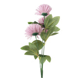 Crisantemo, 3 Flores Artificiales, Color Lila