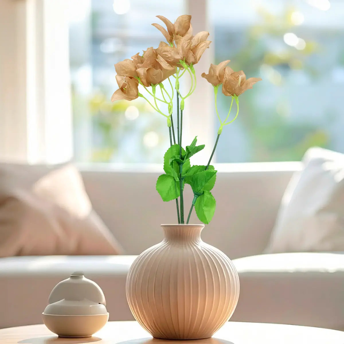 Ramo de Magnolia Artificial, Color Café