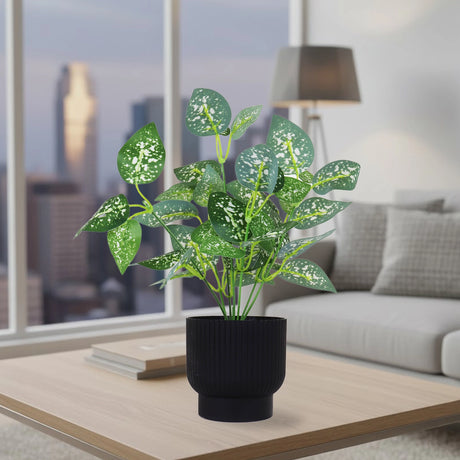 Calathea Amarilla Artificial con Maceta