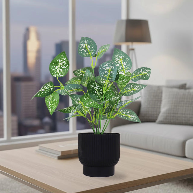 Calathea Amarilla Artificial con Maceta