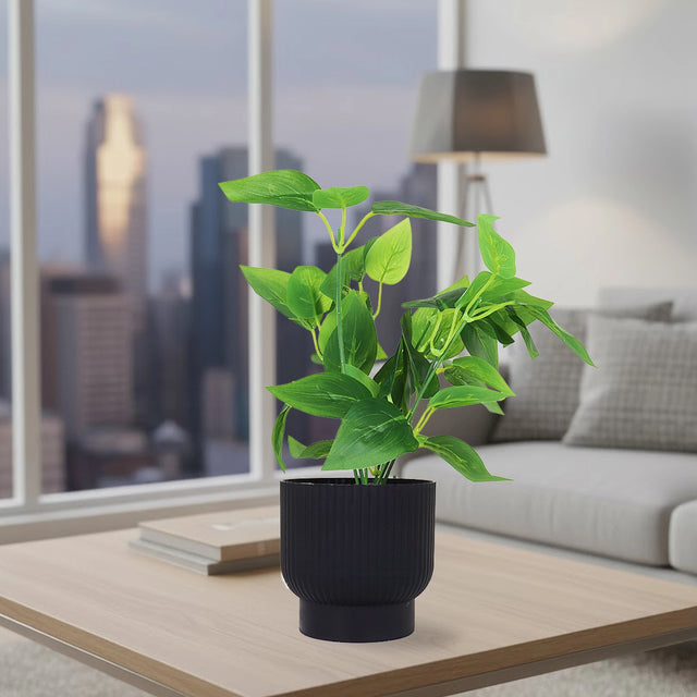 Calathea Artificial con Maceta Negra