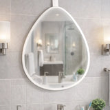 Espejo en Forma de Gota, Color Blanco