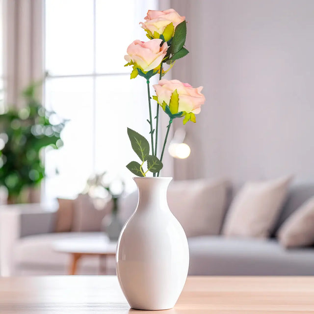 Rosa Artificial, 3 Flores, Color Rosa – Waldo's