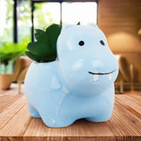 Maceta con Planta Artificial, Diseño Hipopotamo