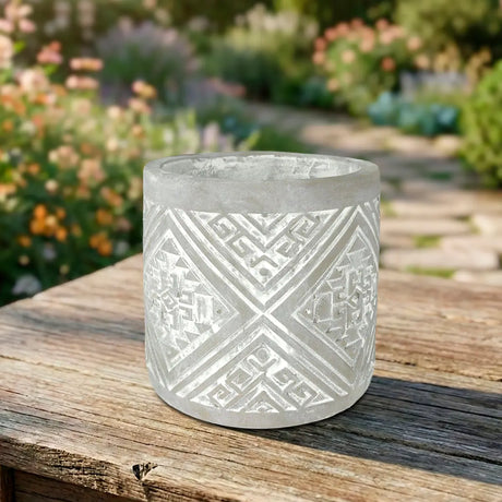 Maceta, Diseño Patrón, Color Gris