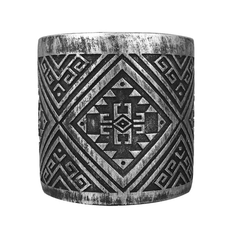 Maceta, Diseño Patrón, Color Plata