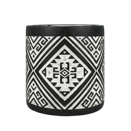 Maceta, Diseño Patrón, Color Negro