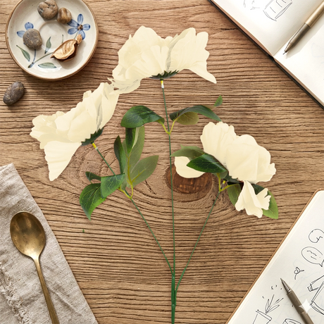 26 03AA FLOR EN RAMO PEONIA COLORESCREM