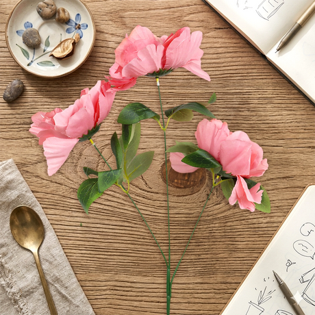 26 03AA FLOR EN RAMO PEONIA COLORESROSA