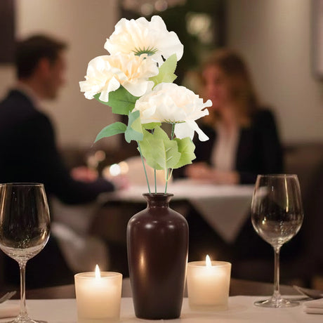 Peonia, 3 Flores Artificiales