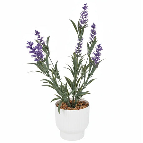 Lavanda Artificial Morada con Maceta
