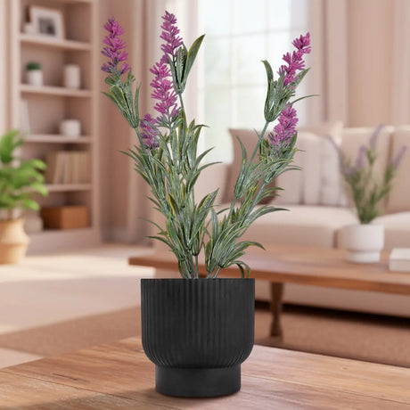 Lavanda Artificial con Maceta, Color Rosa