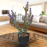 Lavanda Artificial con Maceta, Color Morado
