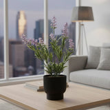 Lavanda Artificial con Maceta, Color Lila