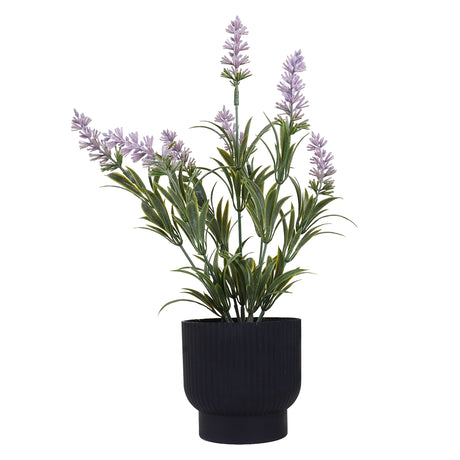 Lavanda Artificial con Maceta, Color Lila