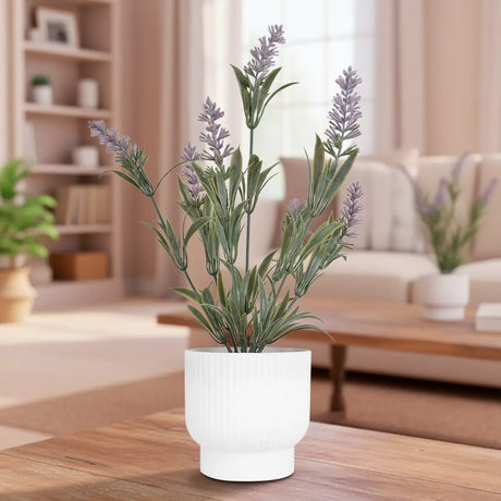 Lavanda Artificial con Maceta