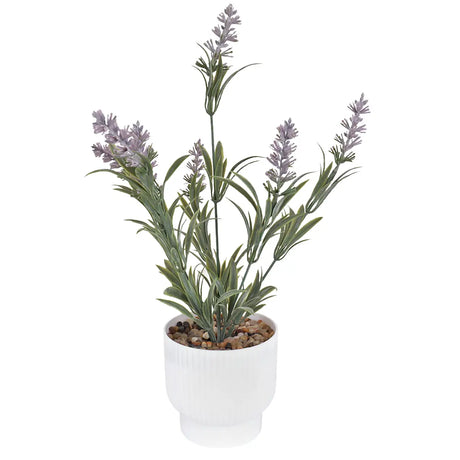 Lavanda Artificial con Maceta