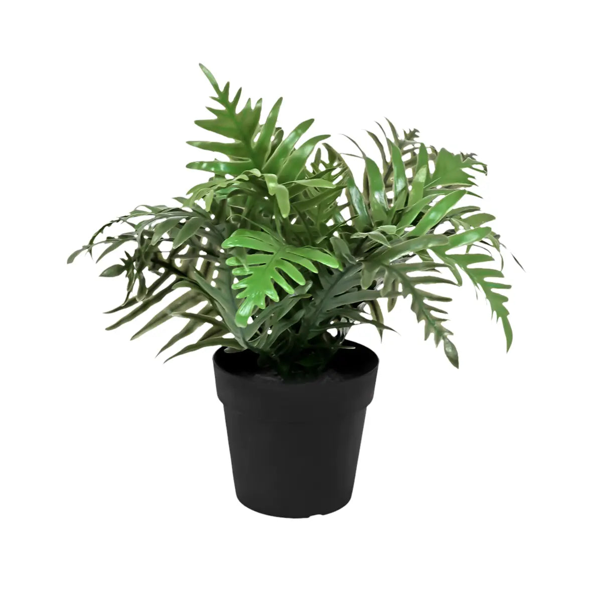Maceta con Planta Artificial, Color Negro