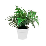 Maceta con Planta Artificial, Color Blanco