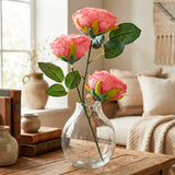 Rosas Artificiales, Color Rosa, 3 pzas