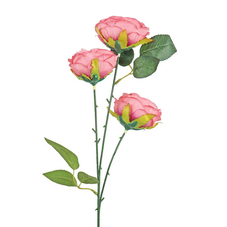 Rosas Artificiales, Color Rosa, 3 pzas