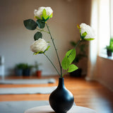 Rosas Artificiales, Color Blanco, 3 pzas