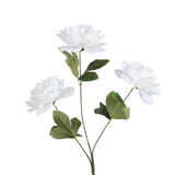 Ramo de Peonias, Color Blanco, 3 pzas