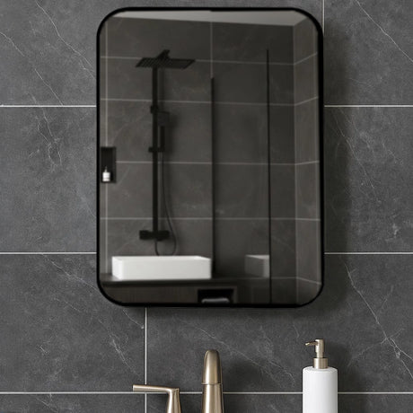 Espejo Rectangular, Color Negro