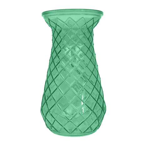 Florero de Cristal, Sirena, Color Verde