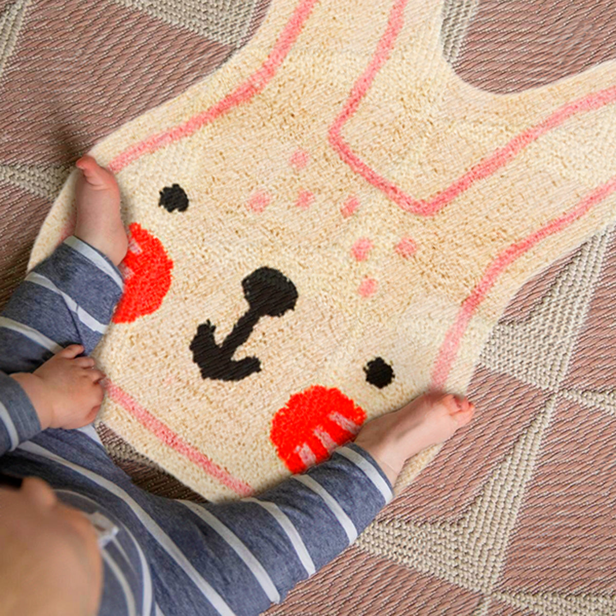 Alfombra Decorativa en Forma de Conejito