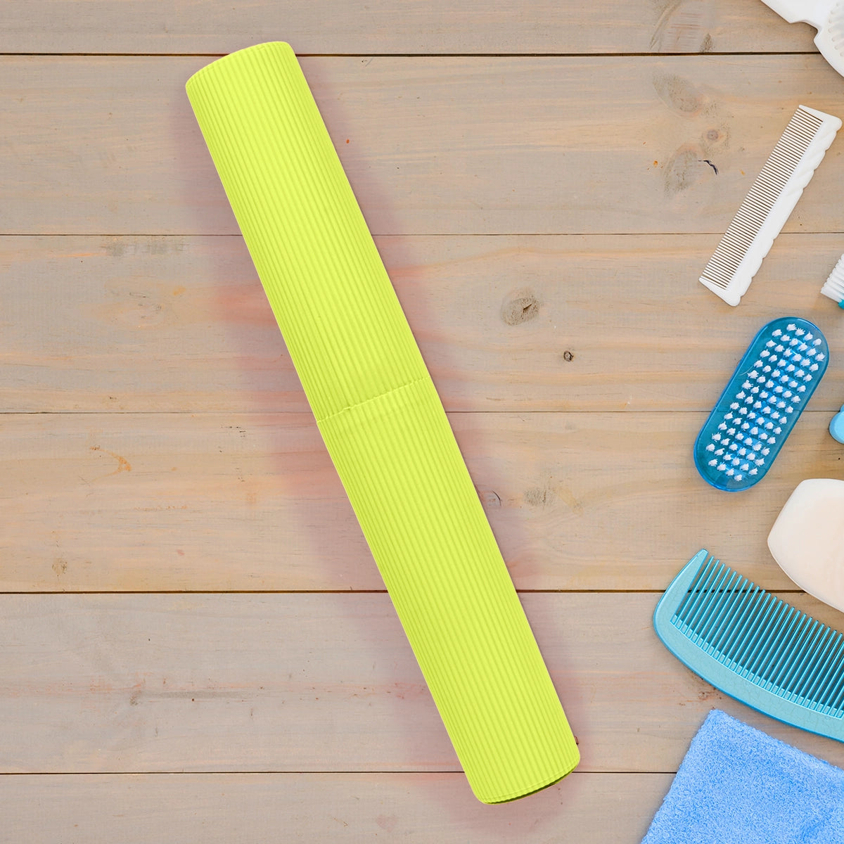 Porta Cepillo de Dientes, Color Amarillo