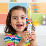 Cepillo de Dientes Infantil con Porta Cepillo, Color Amarillo