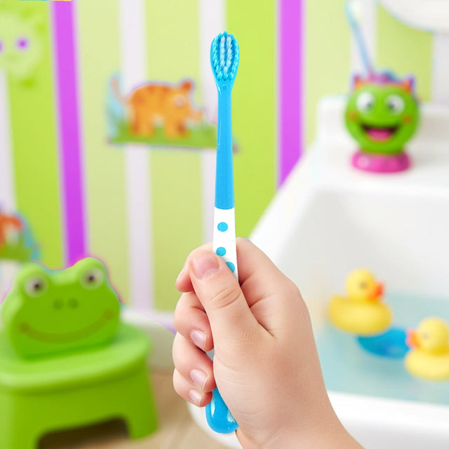 Cepillo de Dientes Infantil con Porta Cepillo, Color Azul