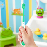 Cepillo de Dientes Infantil con Porta Cepillo, Color Verde