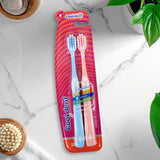 Cepillo Dental, 2 pzas, Color Rosa y Azul