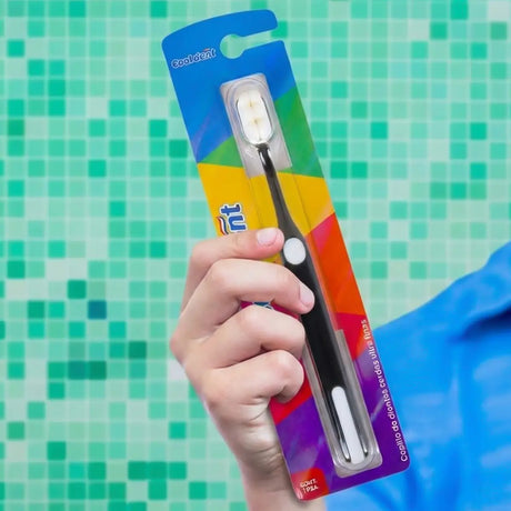 Cepillo Dental, Cerdas Ultra Finas, Color Negro