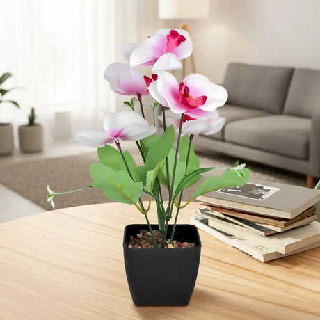 Orquídea Mariposa Artificial con Maceta, Colores