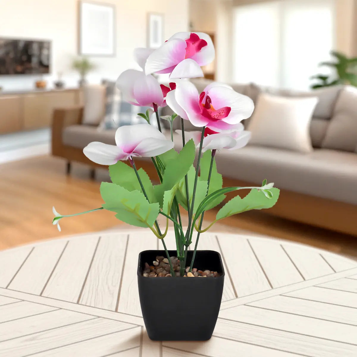 Orquídea Mariposa Artificial con Maceta, Colores