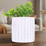 Maceta Cilindro, Diseño Textura, Color Morado