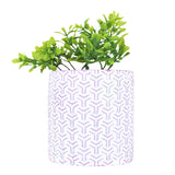 Maceta Cilindro, Diseño Textura, Color Morado